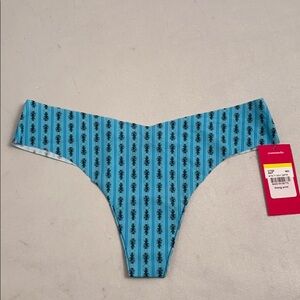 Commando Ants In Your Pants turquoise thong panty M/L